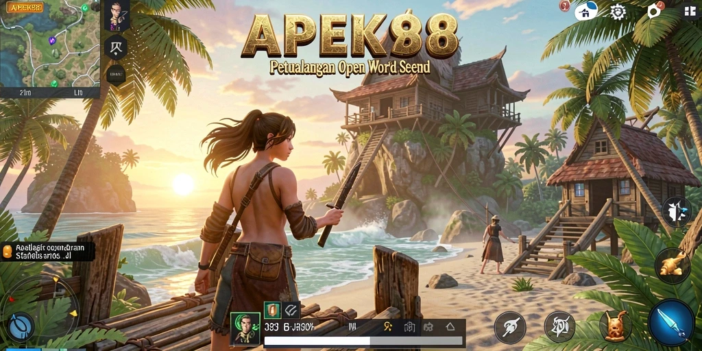 Screenshot APEK88 menampilkan aksi petualangan Open World yang menakjubkan.
