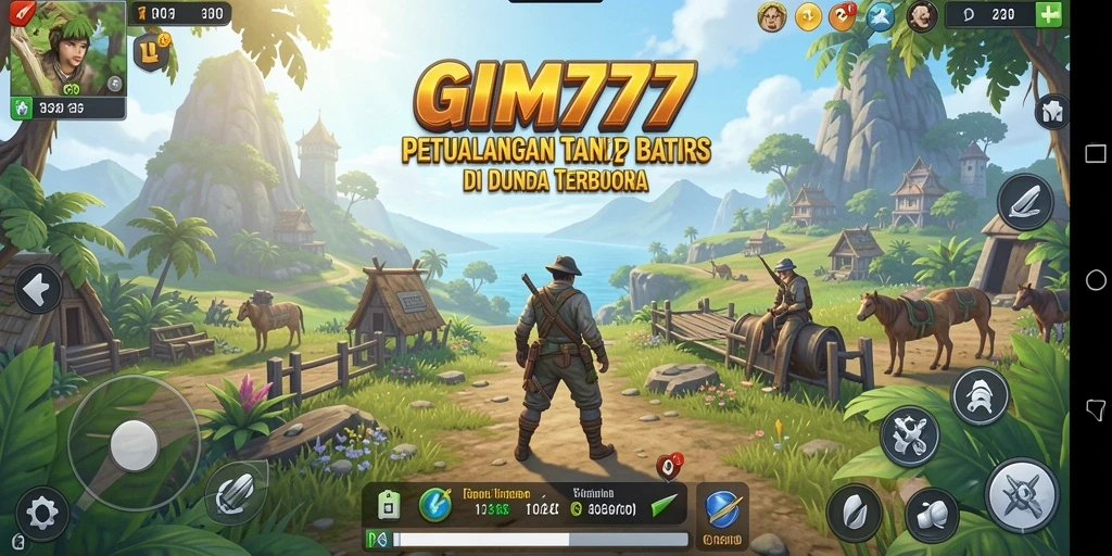 Tampilan gameplay dinamis GIM777 di dunia terbuka.