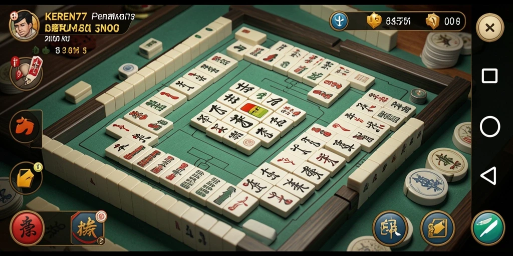 Screenshot gameplay menunjukkan momen seru dalam permainan Mahjong.