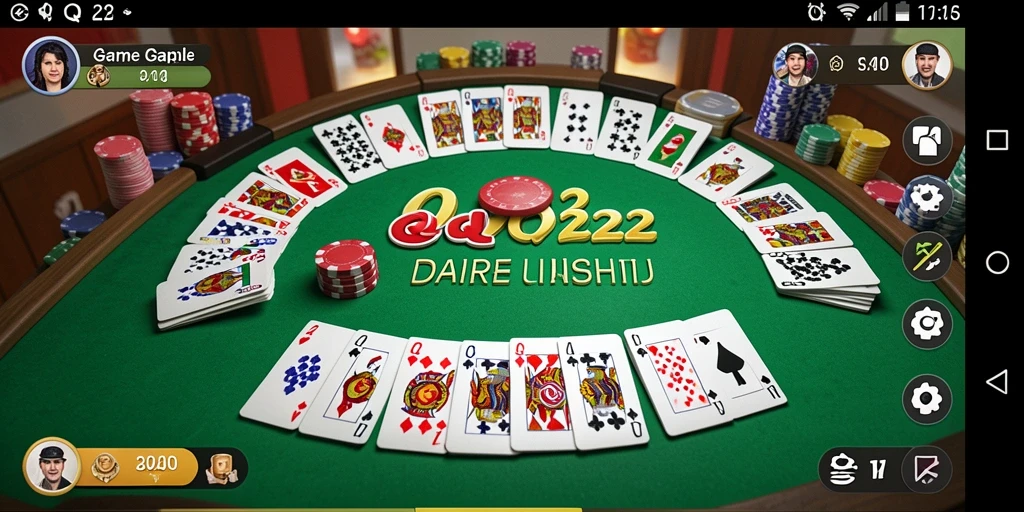 Screenshot gameplay <strong>QQ222</strong> menampilkan aksi seru permainan Gaple.