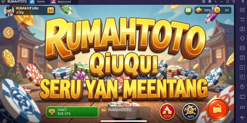 Screenshot utama RUMAHTOTO menunjukkan gameplay menarik dari QiuQiu.